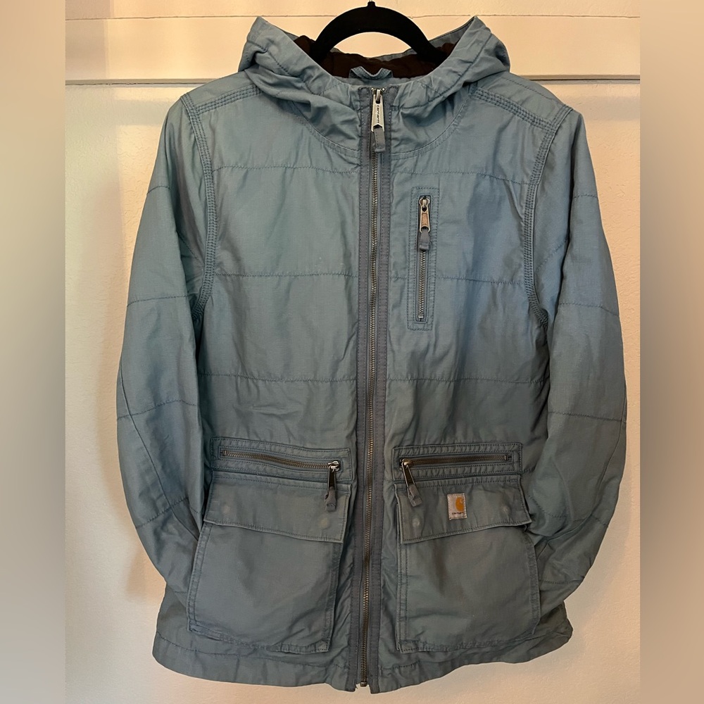 Carhartt, Blue zip up with eight pockets